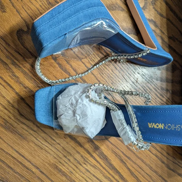 Fashion Nova Womens Denim Platform High Heels Size 9 - Picture 6 of 6